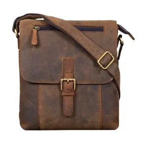 Men's Retro Messenger Colorado Brown Leather Bag