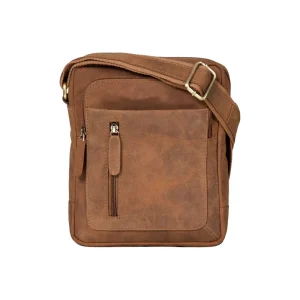 Official Genuine Leather Messenger Bag In Brown_371_11zon