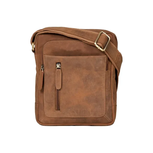 Official Genuine Leather Messenger Bag In Brown_371_11zon