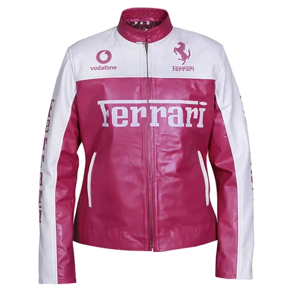 Barbie 2023 Pink Ferrari Leather Jacket