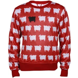 Lady Diana Black Sheep Red Sweater