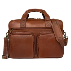 Essentials Brown Business Leather Bag