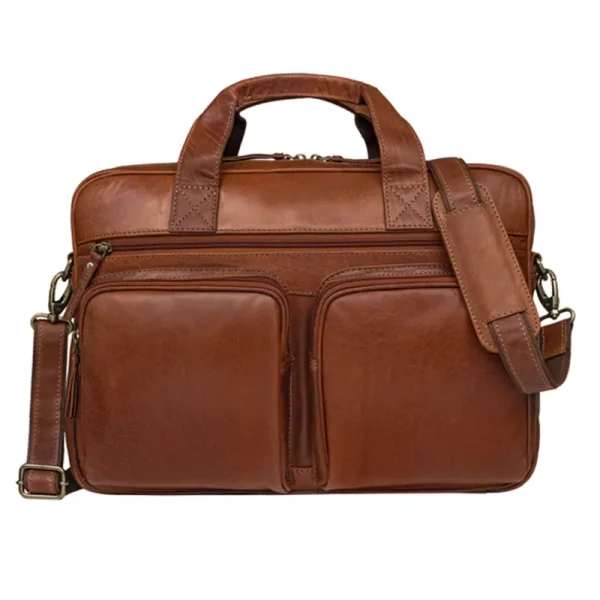 Essentials Brown Business Leather Bag