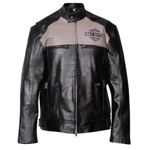 Harley Davidson Men's VOTARY Black Brown Leather Jacket