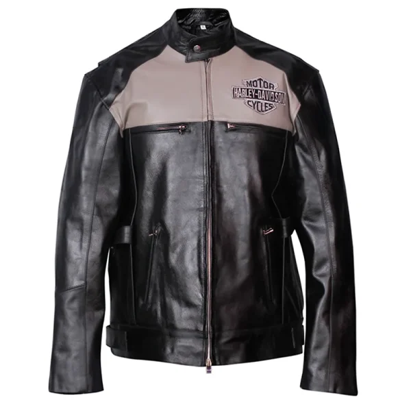 Harley Davidson Men's VOTARY Black Brown Leather Jacket