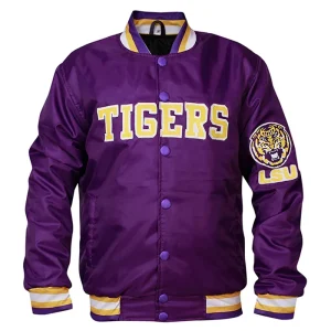 LSU Tigers Purple Satin Jacket