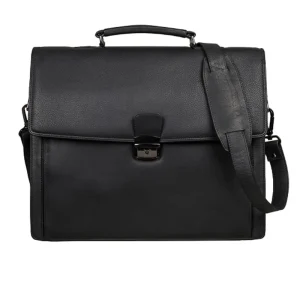 Men Vintage Black Business Leather Bag