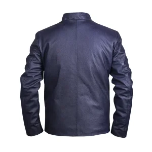 Men's Fashion Biker Zip Casual Slim Fit Leather Jacket