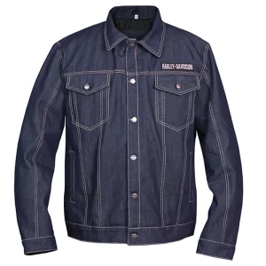 Men’s Harley Davidson Motorcycle Blue Denim Jacket