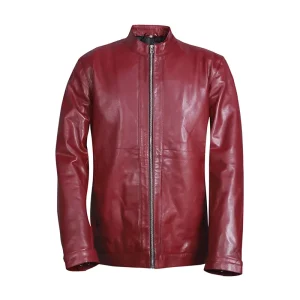 Men's Red Leather Jacket