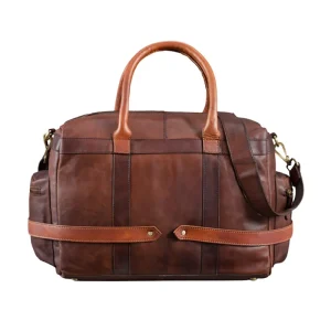 Small Vintage Luggage Leather Brown Bag