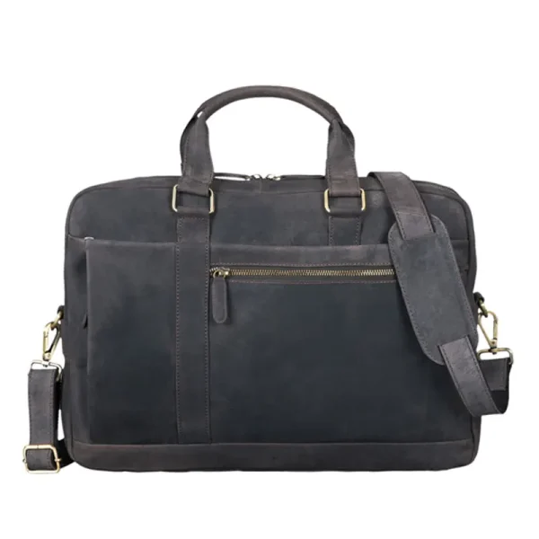 Timeless Grey Business Leather Bag