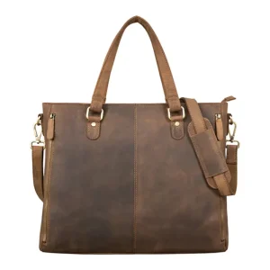 Vintage Brown Leather Handbag