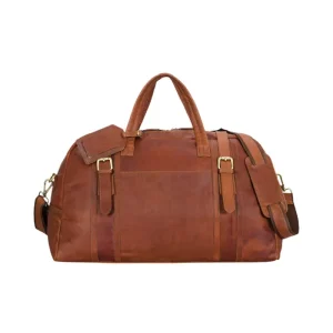 Vintage Cognac Brown Luggage Leather Bag