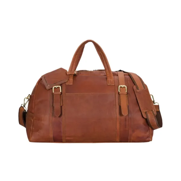 Vintage Cognac Brown Luggage Leather Bag
