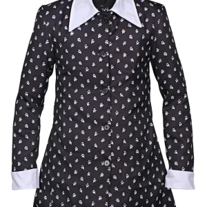 Wednesday Addam Cosplay Costume Black Long Dress