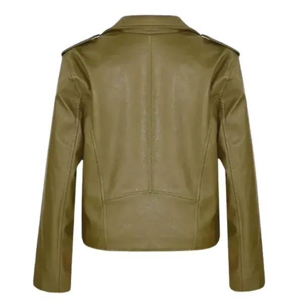 Alice Shortcomings 2023 Sherry Cola Leather Green Jacket