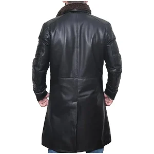 Black Leather Trench Coat