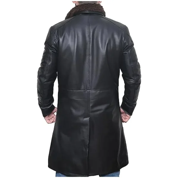 Black Leather Trench Coat