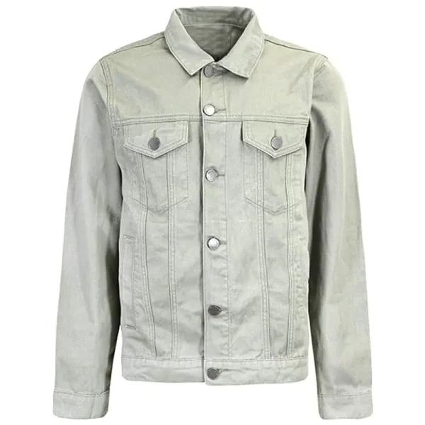 Distressed Grey Denim Jacket