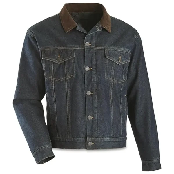 Men's Quilt Lined Denim Jean Jacket