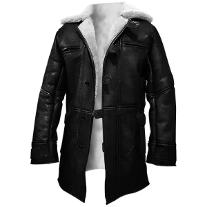 Tom Hardy Fur Shearling Leather Ove