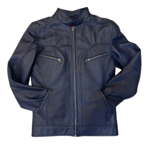 Men’s Black J9 Distressed Leather Jacket