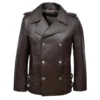 Men’s Dark Brown Leather Blazer