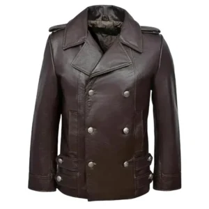 Men’s Dark Brown Leather Blazer