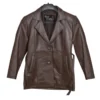 Men's Chocolate Brown Leather Blazer